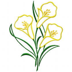 Flowers And Tree Embroidery Design 5